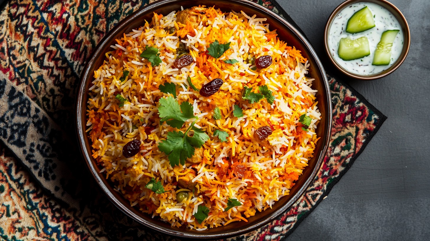 Biryani Rice With Raisin Free Delicious Biryani Dish Image - Biryani, Rice, Raisins | Download ...