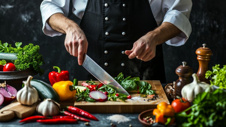 Free Chef Prepares Vegetables Image - Chef, Vegetables, Kitchen ...