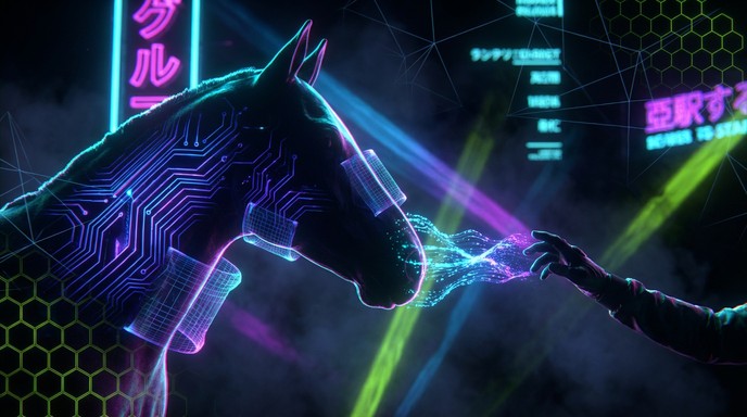 Free Digital Horse Bond Image - Cyberpunk, Horse, Neon | Download at ...