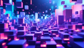 Free Neon Pixel Cascade Image - Pixels, Cubes, Blocks | Download at ...