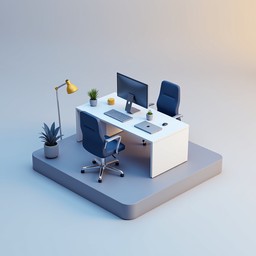 Working Station Design Floating Free Floating Workspace Design Image - Workspace, Minimal, 3d ...
