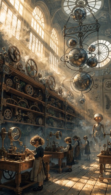 Free Steampunk Learning Wonder Image - Steampunk, Classroom, Children ...
