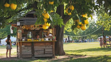 Free Lemonade Stand Scene Image - Lemonade, Stand, Girl | Download at ...