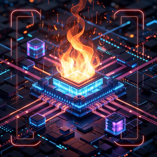 Free Digital Fire Core Image - Cyberpunk, Processor, Digital | Download ...