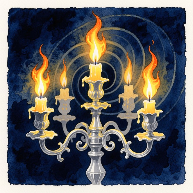 Free Flickering Elegant Flames Image - Candelabra, Watercolor, Flames ...