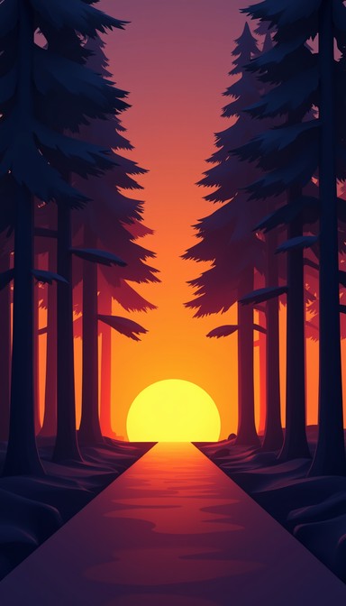 Long Path Sunset Free Path To Sunset Image - Sunset, Forest, Path | Download at StockCake