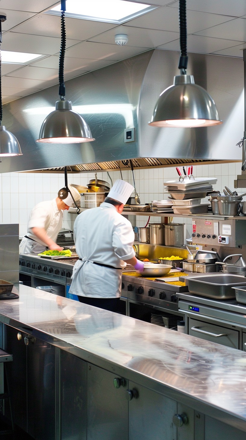 Free Bustling Kitchen Scene Image - Kitchen, Chefs, Cooking | Download ...