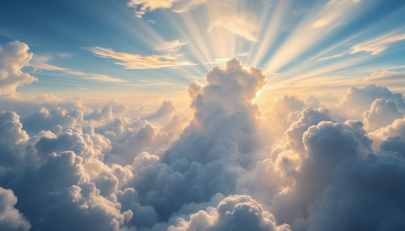 Free Sunbeams Pierce Clouds Image - Sunbeams, Clouds, Sky | Download at ...