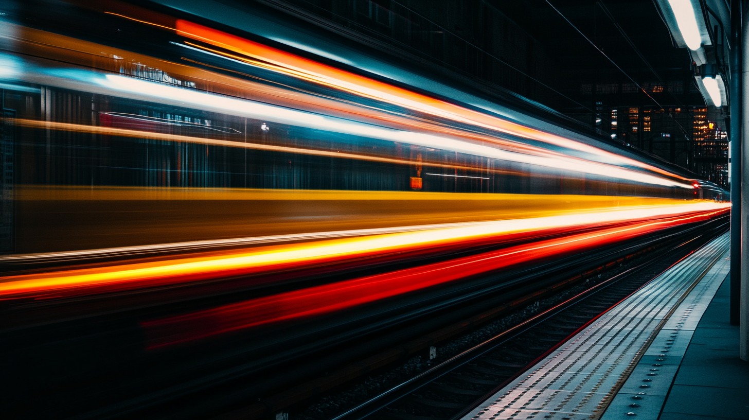 Train Light Effect Download Blurred Train Lights Image - Train, Speed, Light | StockCake