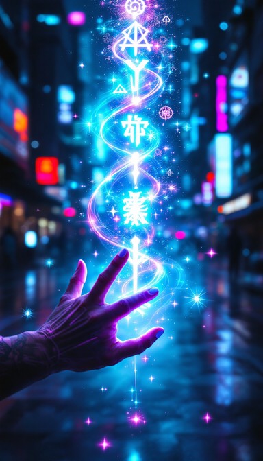 Free Neon Magic Symbols Image - Cyberpunk, Magical, Neon | Download at ...