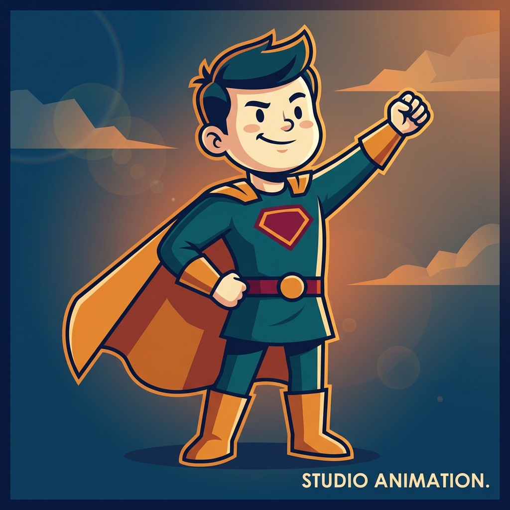 Superhero Animation Examples Free Animated Superhero Character Image - Illustration, Vector, Cartoon ...