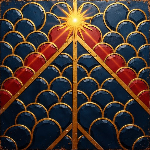 Edged Shield Pattern Free Geometric Heroic Ascension Image - Geometric, Abstract, Gold ...