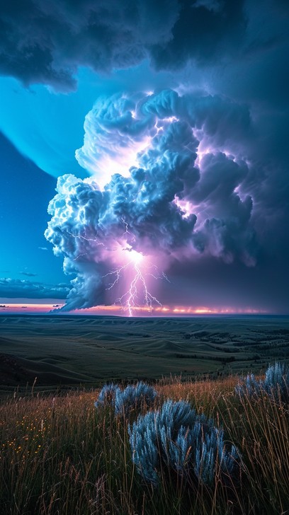 Free Lightning Strikes Night Image - Storm, Lightning, Prairie ...