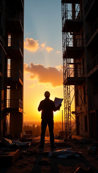 Building Completed Sunset Free Building The Future Image - Construction, Sunset, Silhouette ...