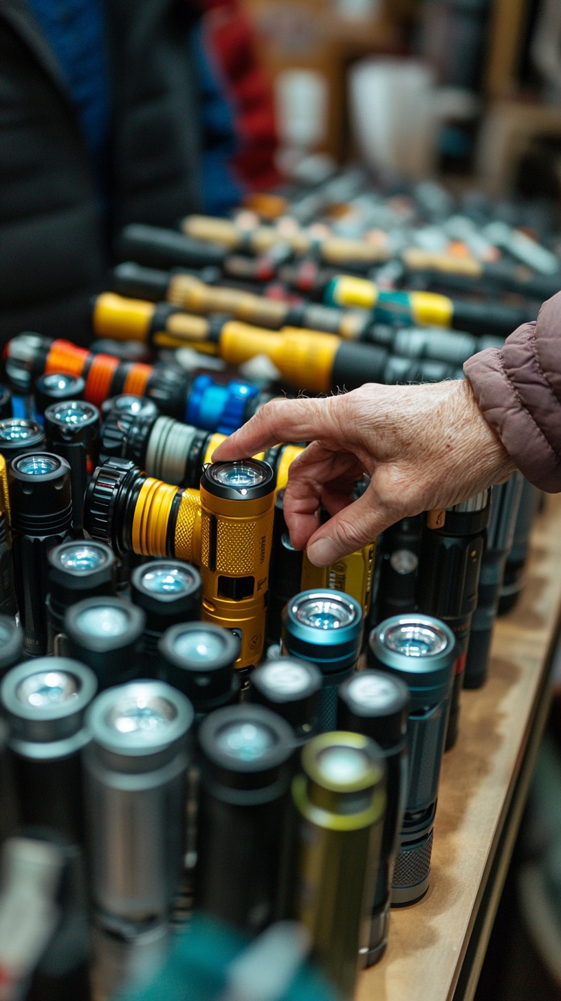 Free Choosing a flashlight Image - Market, Flashlight, Selecting ...