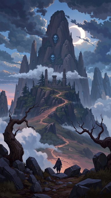 Free Gothic Mountain Solitude Image - Gothic, Mountains, Silhouette ...