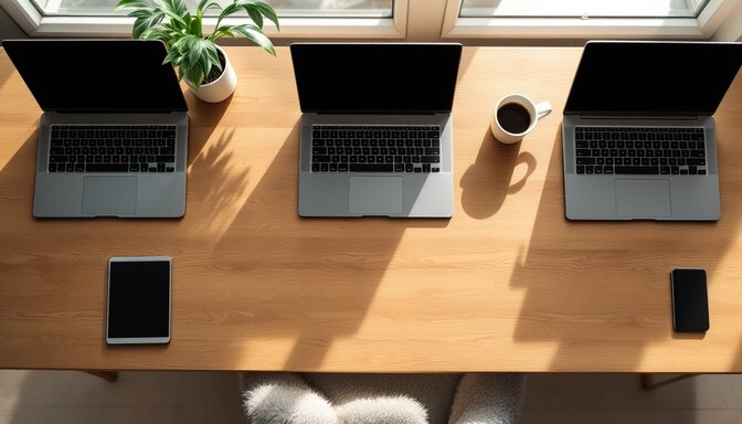 Workspace Layout Windows Free Modern Workspace Setup Image - Workspace, Laptop, Office ...