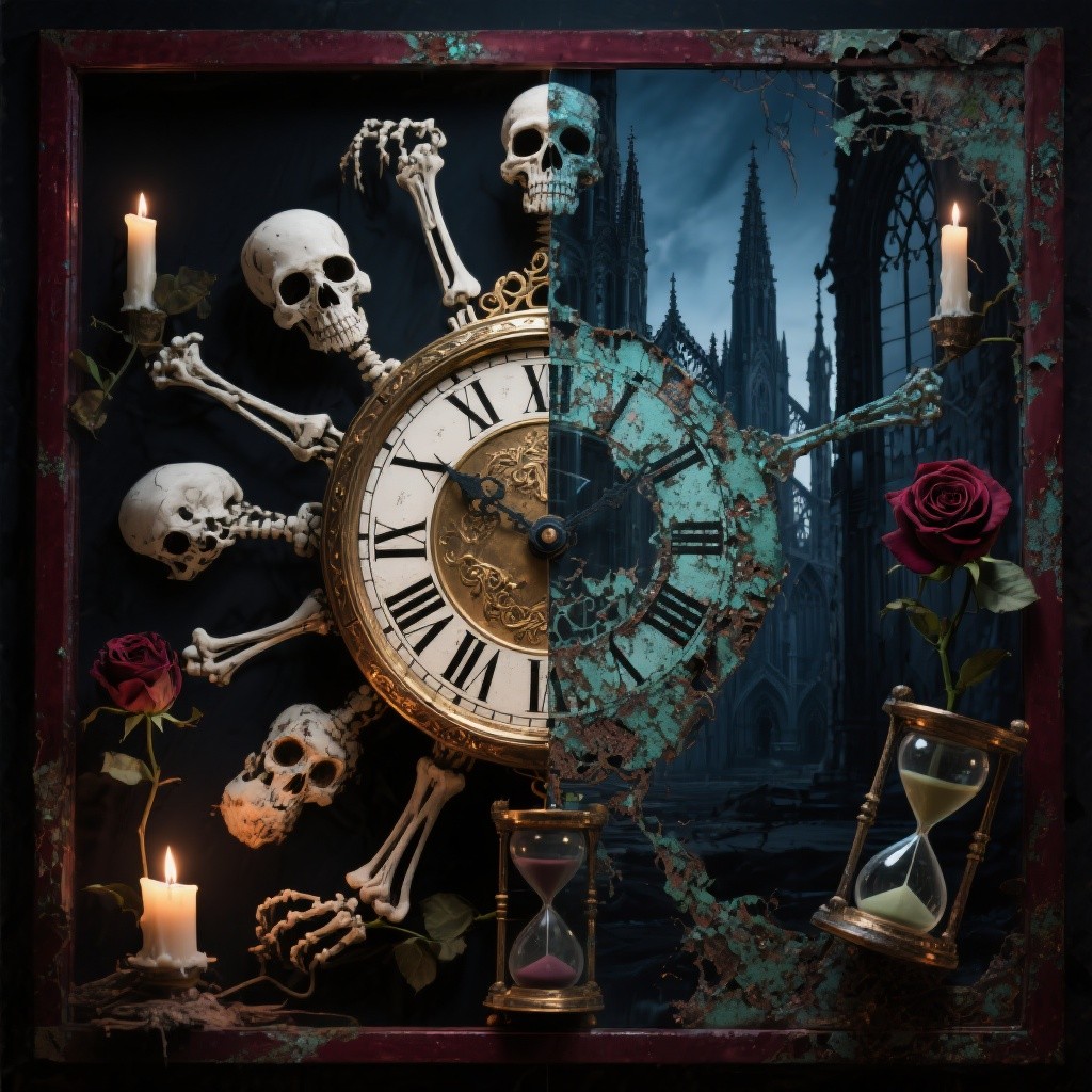 Mort Clock Free Death's Eternal Clock Image - Gothic, Clock, Skull | Download at ...