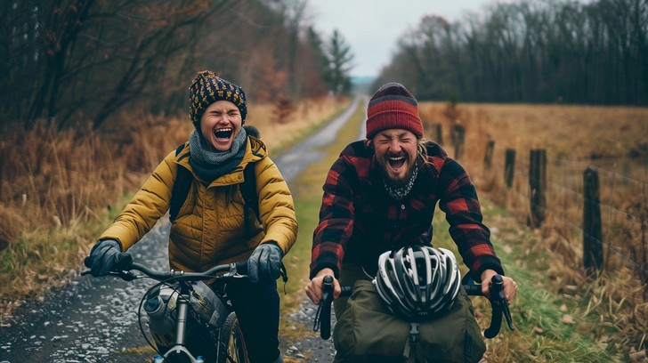 Happy Riding Free Joyful Biking Adventure Image - Cycling, Joy, Helmets | Download ...