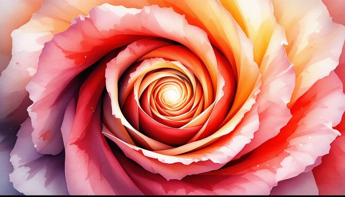 Spiralling Roses Free Radiant Rose Spiral Photo - Rose, Spiral, Watercolor | Download at ...