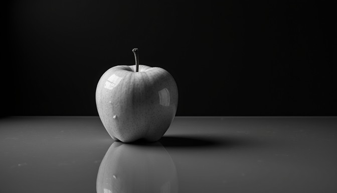 Free Minimalist apple reflection Image - Apple, Minimal, Monochrome ...