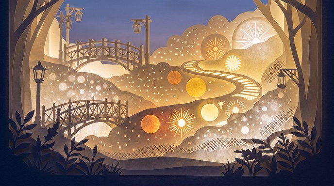 Free Illuminated Paper Pathway Image - Kirigami, Papercraft, Pathway ...