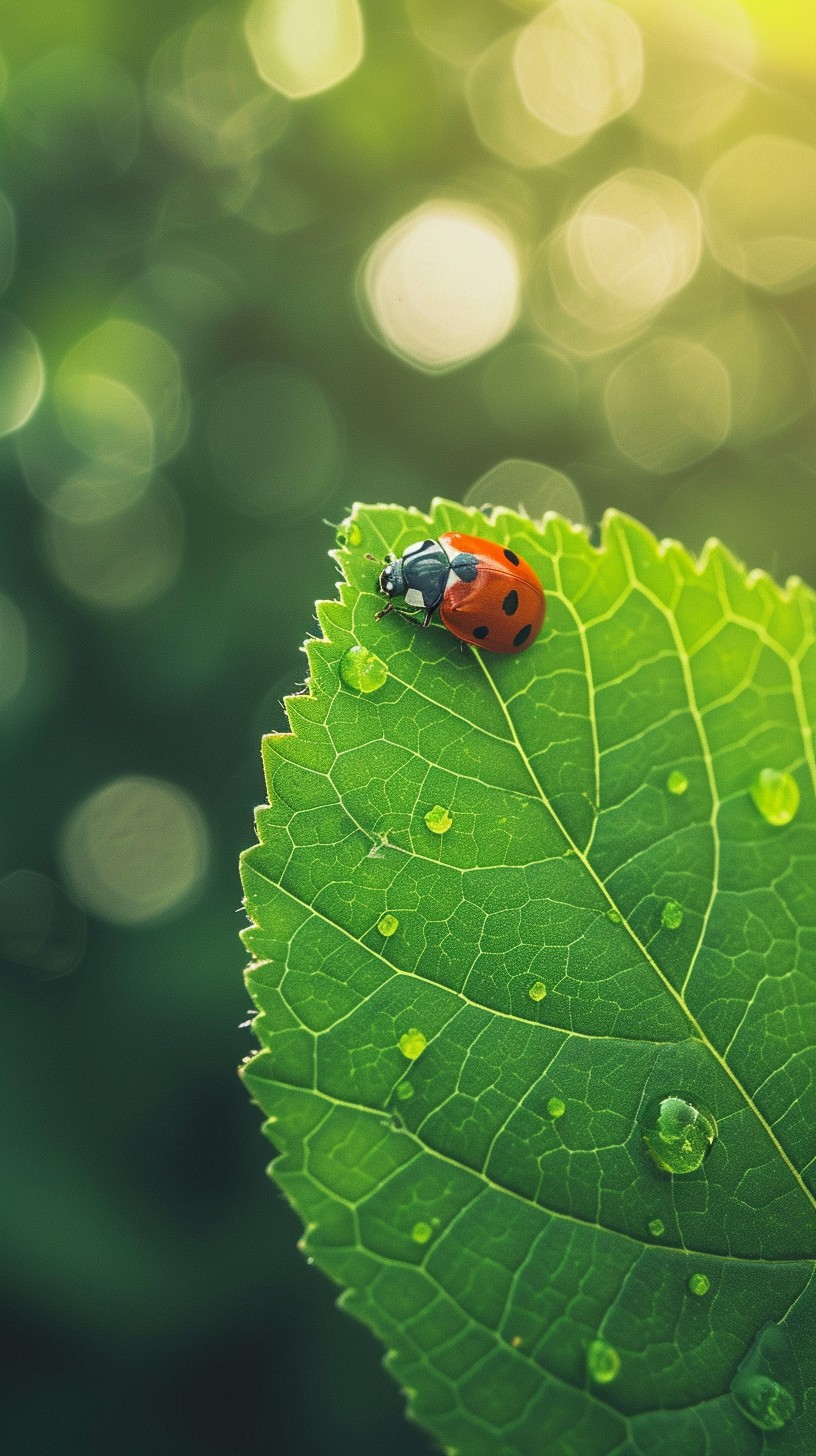 Free Ladybug on Leaf Image - Ladybug, Leaf, Nature | Download at StockCake
