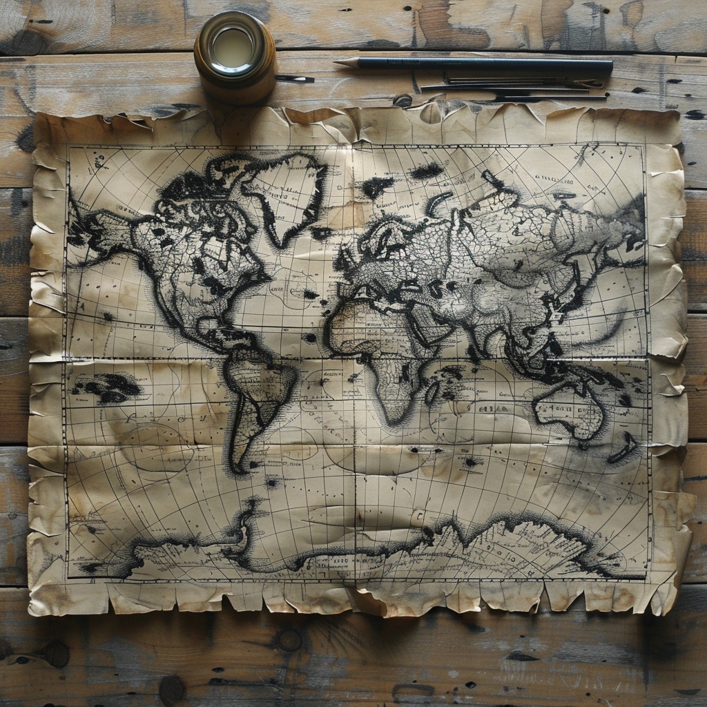 Free Vintage World Map Image - Map, Vintage, World | Download at StockCake