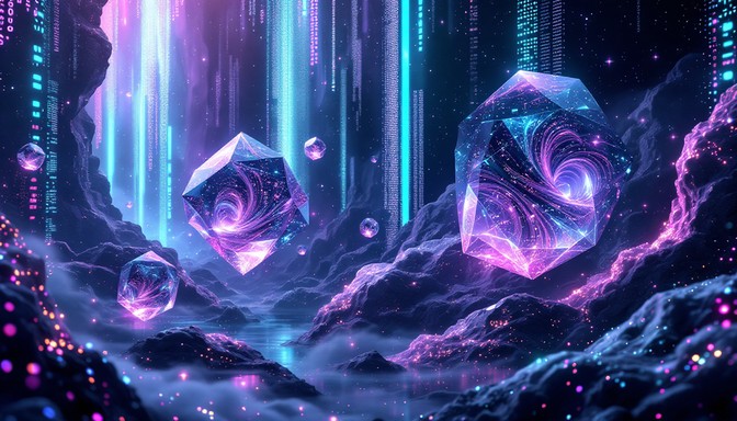 Data Crystal Pattern Free Crystal Data Portals Image - Cyberpunk, Crystal, Digital ...