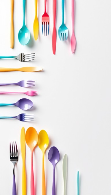 Free Colorful Kitchen Collection Image - Utensils, Cutlery, Minimal ...