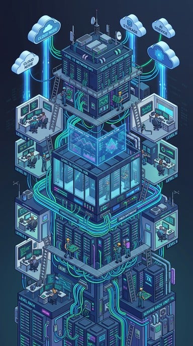 Free Vertical Biome Tower Image - Isometric, 3d, Illustration ...