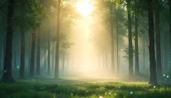 Free Mystical Forest Dawn Image - Forest, Mist, Sunbeams | Download at ...