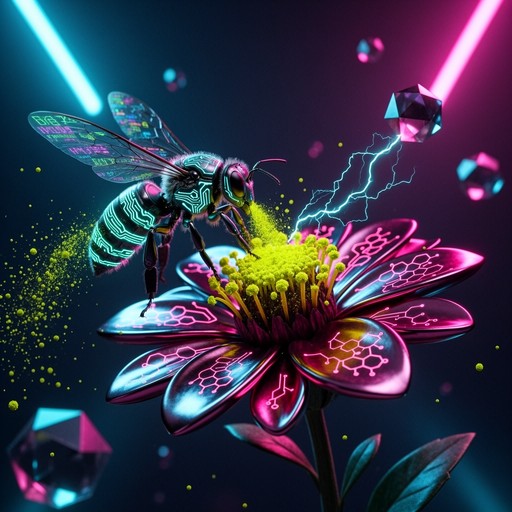 Free Cyberpunk Bee Pollination Image - Cyberpunk, Futuristic ...