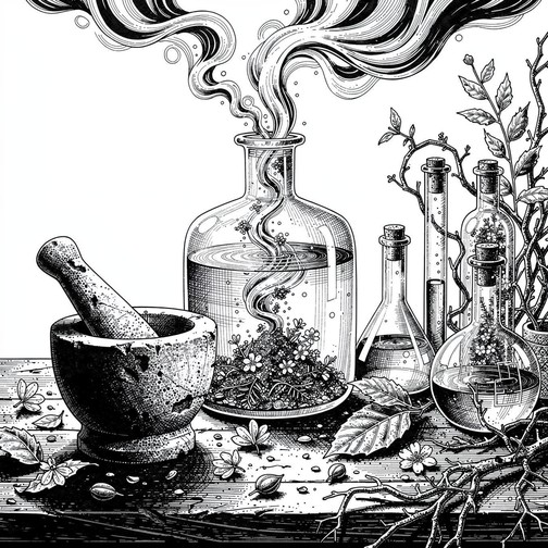 Free Botanical Extraction Art Image - Apothecary, Botanical ...