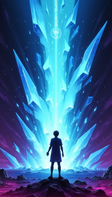 Free Crystal Light Wielder Image - Anime, Silhouette, Crystal ...