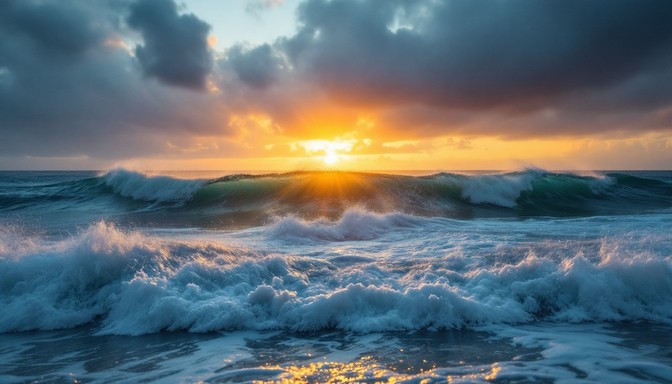 Free Stormy Ocean Sunset Image - Sunset, Ocean, Waves | Download at ...
