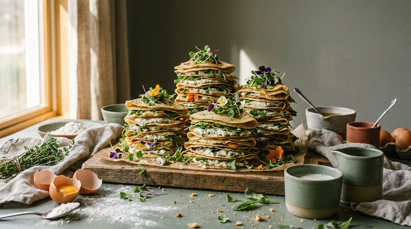 Free Stacked Savory Crepes Image - Crepes, Food, Rustic | Download at ...