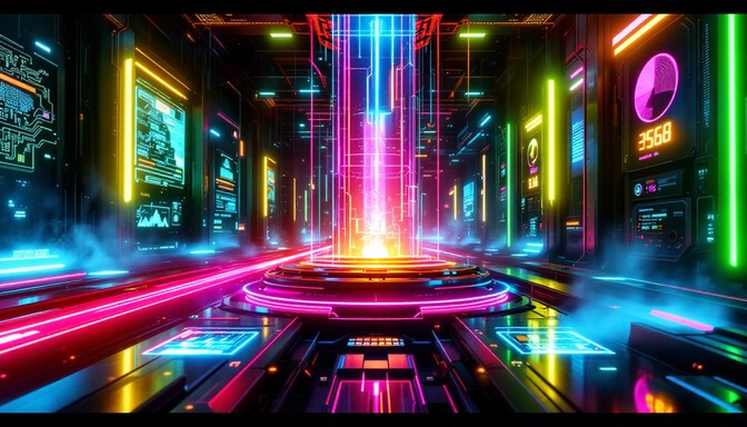 Free Neon Energy Reactor Image - Cyberpunk, Neon, Futuristic | Download ...