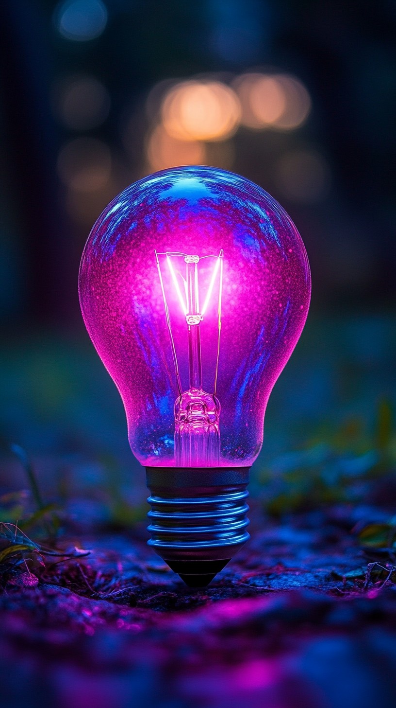 Glow Bul Download Glowing bulb outdoors Image - Glowing, Bulb, Twilight | StockCake