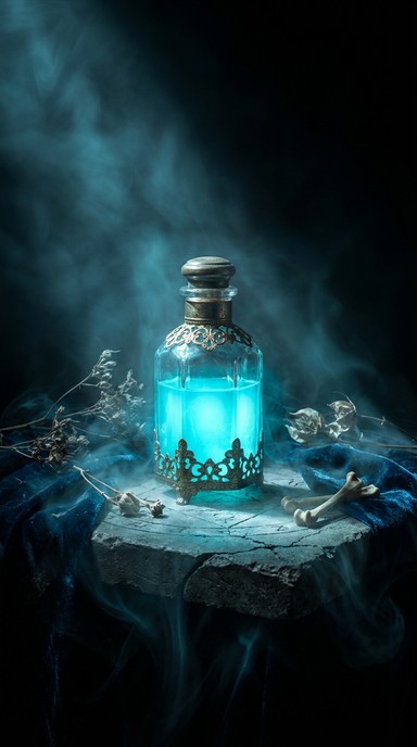 Free Mystical Cyan Potion Image - Gothic, Potion, Bottle | Download at ...