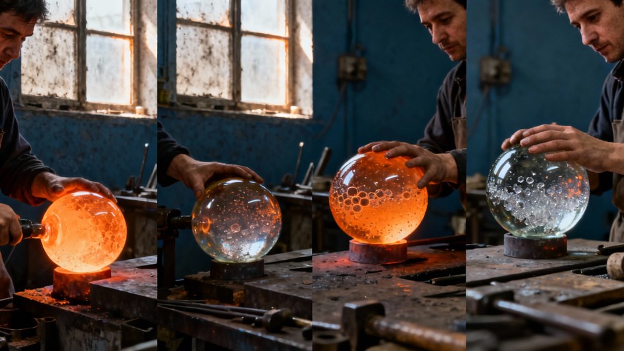 Free Glassblowing Transformation Process Image - Glassblowing, Workshop ...