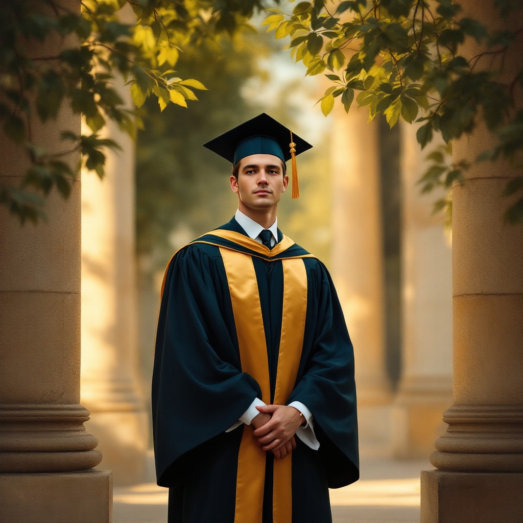 Generic Graduate Picture Free Graduate's Golden Moment Image - Graduation, Academic, Portrait ...