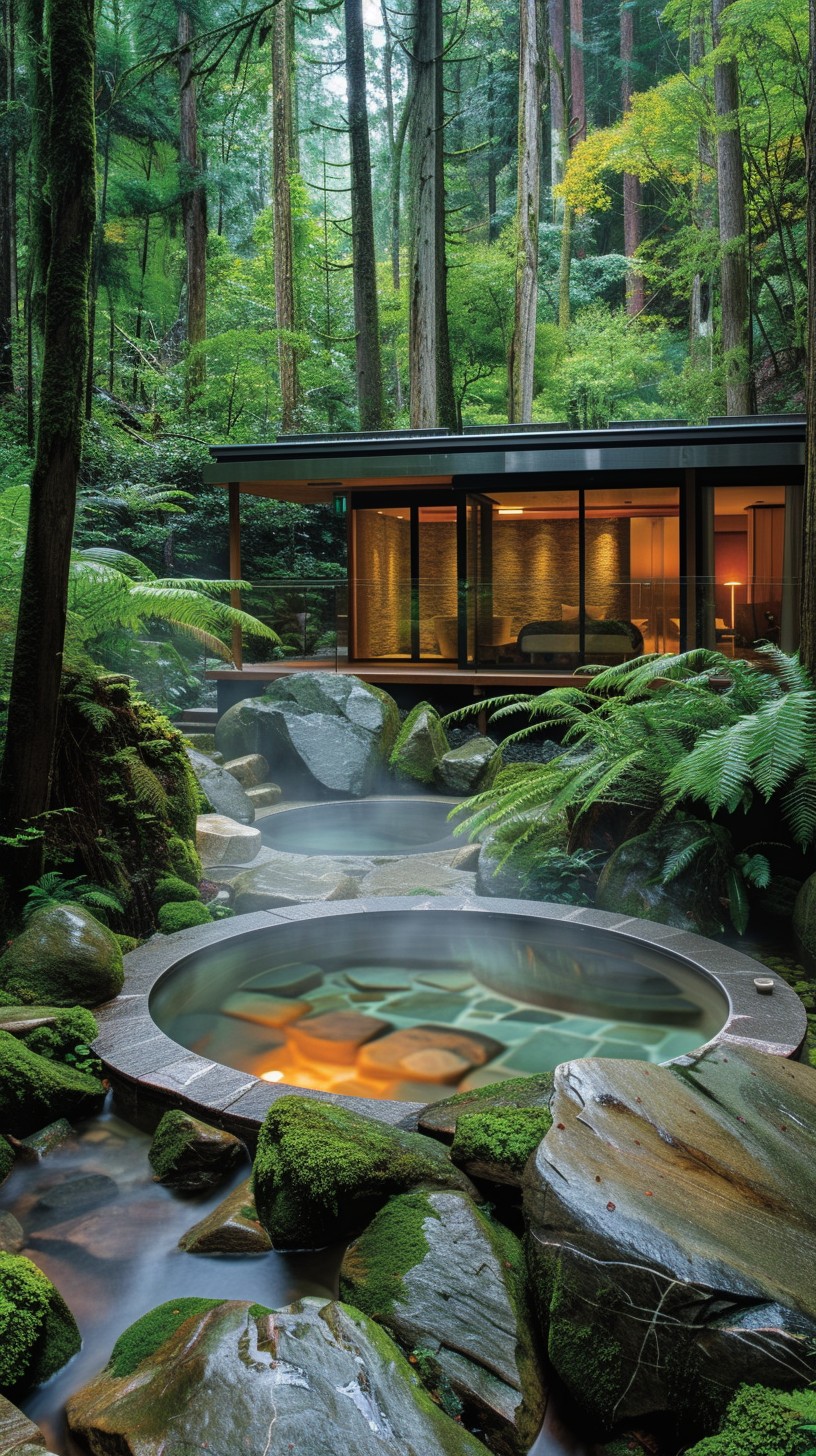 Free Forest Retreat Sanctuary Image - Forest, Cabin, Hot Tub | Download ...