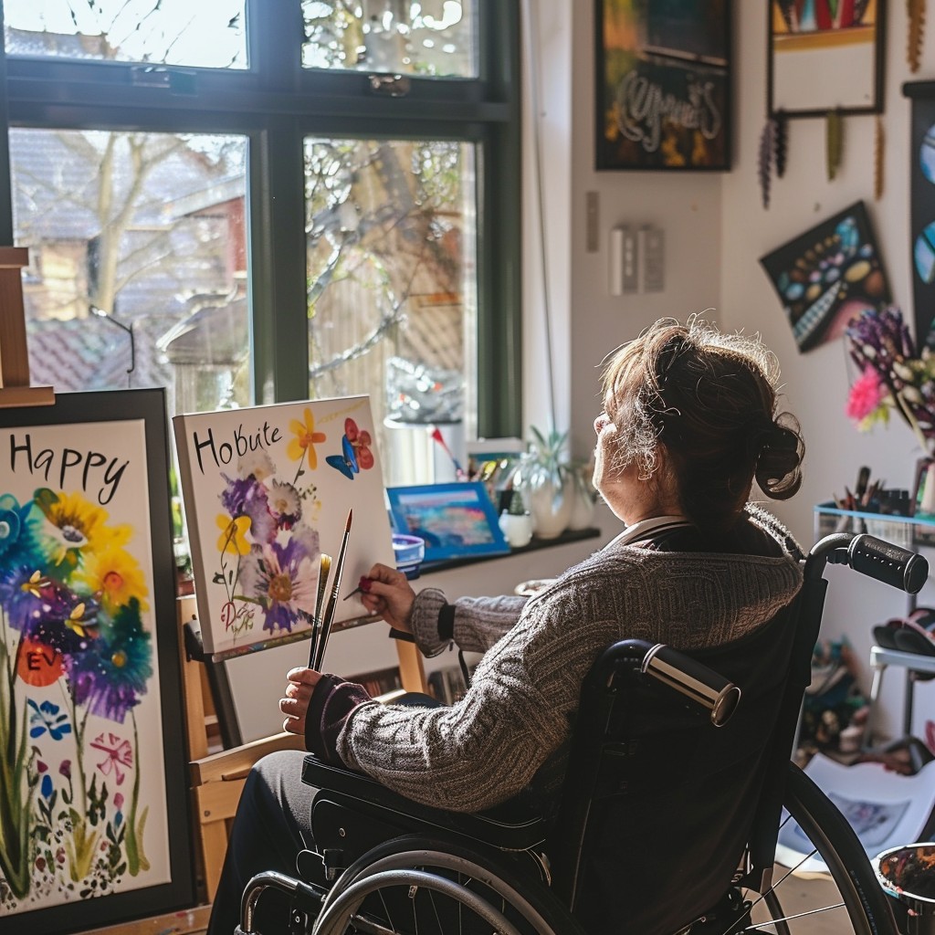 Free Artist Creating Art Image - Artist, Painting, Wheelchair ...