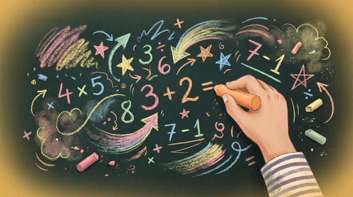 Smudged Math Free Whimsical Chalk Calculations Image - Mathematics, Chalkboard ...
