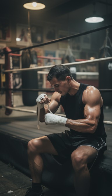 Free Pre-Fight Ritual Preparation Image - Boxer, Athlete, Fighter ...