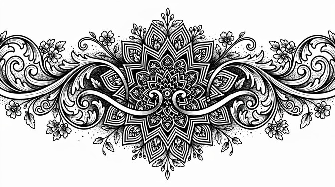 Free Ornate Ink Flourishes Image - Illustration, Ornamental, Decorative ...