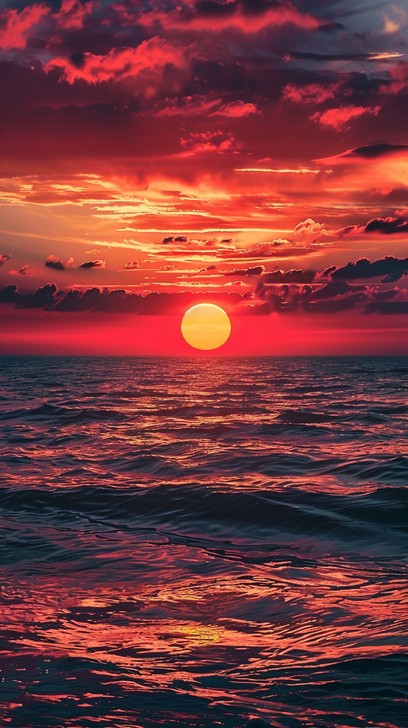 Free Sunset Ocean Serenity Image - Sunset, Ocean, Sky | Download at ...