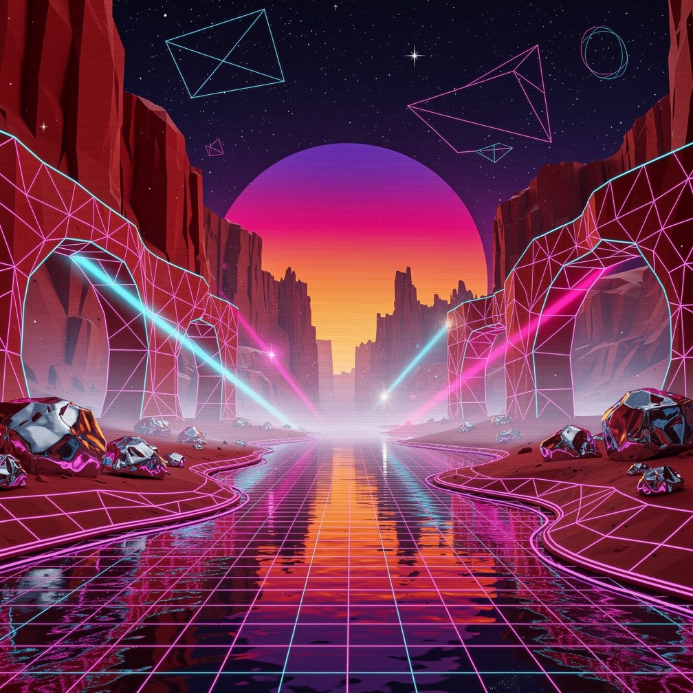 Free Neon Canyon Sunset Image - Synthwave, Canyon, Neon | Download at ...