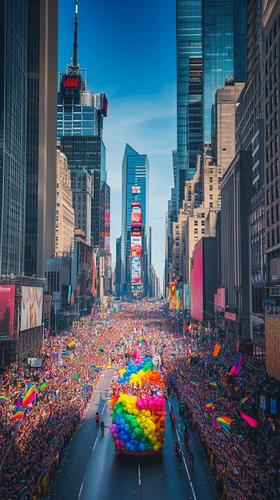 Free Vibrant Parade Scene Image - Parade, Balloons, City | Download at ...